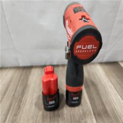 AS-IS- Milwaukee M12 FUEL SURGE 12V Lithium-Ion Brushless Cordless 1/4 in. Hex Impact Driver Compact Kit W/Two 2.0Ah Batteries  Bag