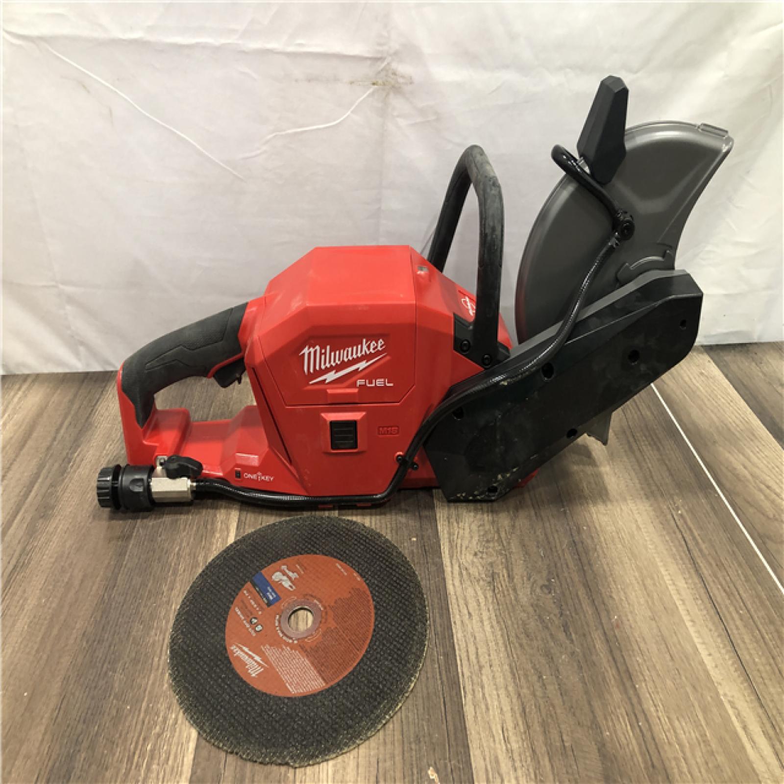 AS-IS Milwaukee FUEL ONE-KEY 18V Lithium-Ion Brushless Cordless 9 in. Cut Off Saw (Tool-Only)