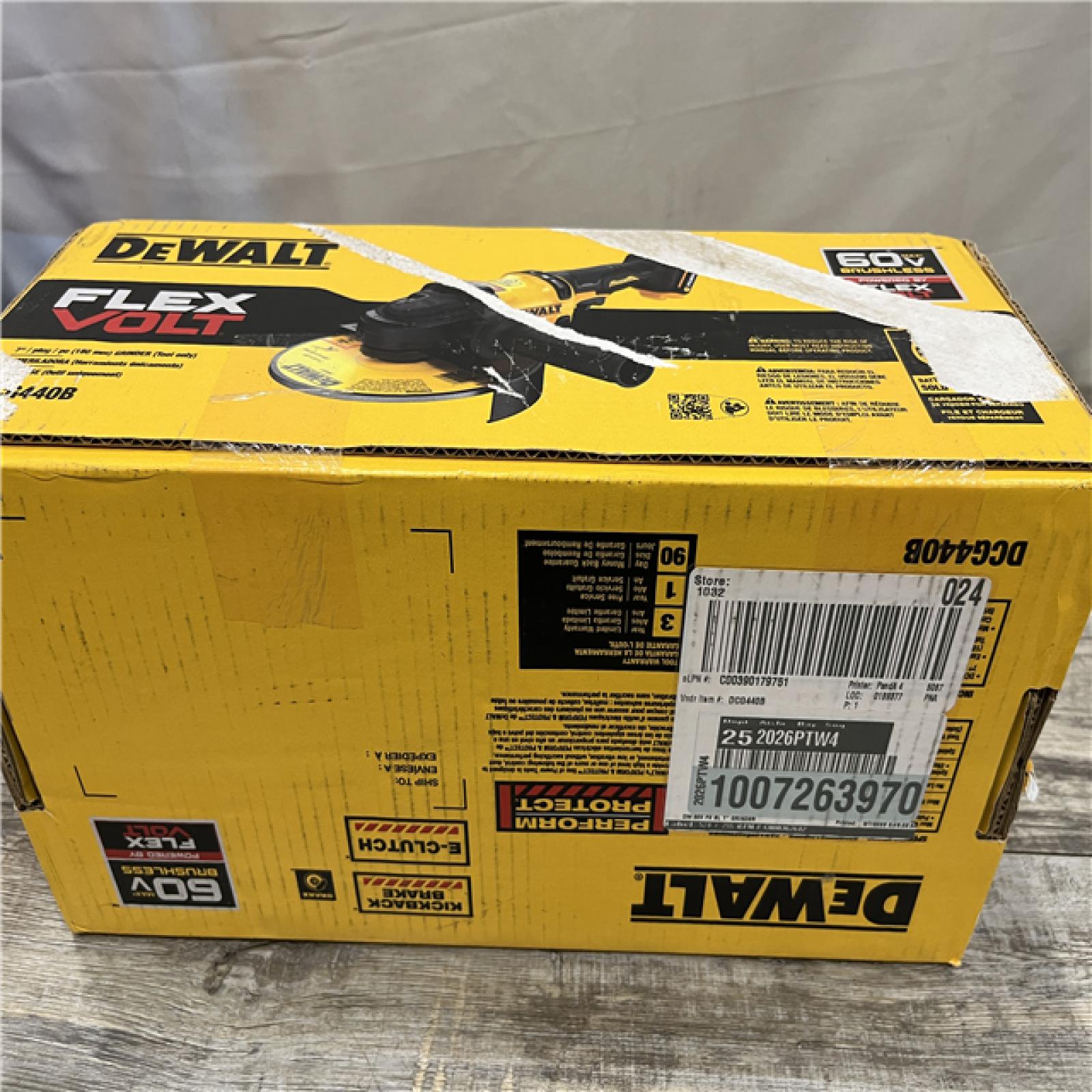 NEW - DEWALT FLEXVOLT 60V Cordless 7 in. Angle Grinder (Tool-Only)