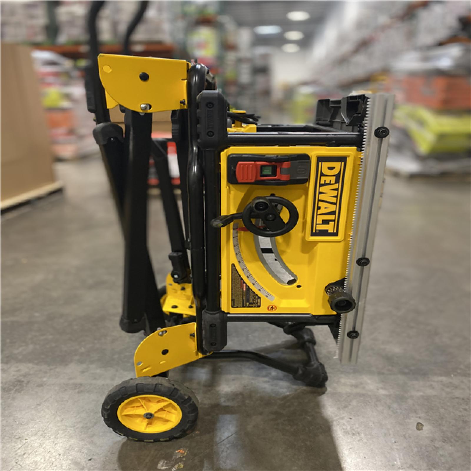 Dallas Location - As-Is DEWALT 15 Amp Corded 10 in. Job Site Table Saw with Rolling Stand