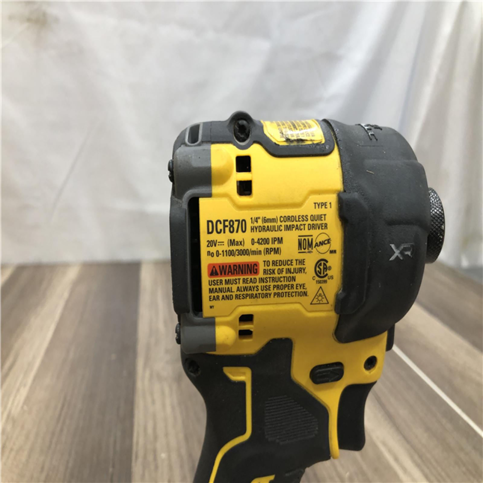 AS-IS DEWALT 20V XR Brushless Cordless 1/4 in. Quiet Hydraulic Impact Driver (Tool-Only)