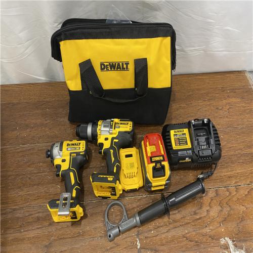 AS-ISDEWALT 20V MAX Cordless Brushless Hammer Drill/Driver 2 Tool Combo Kit with FLEXVOLT ADVANTAGE