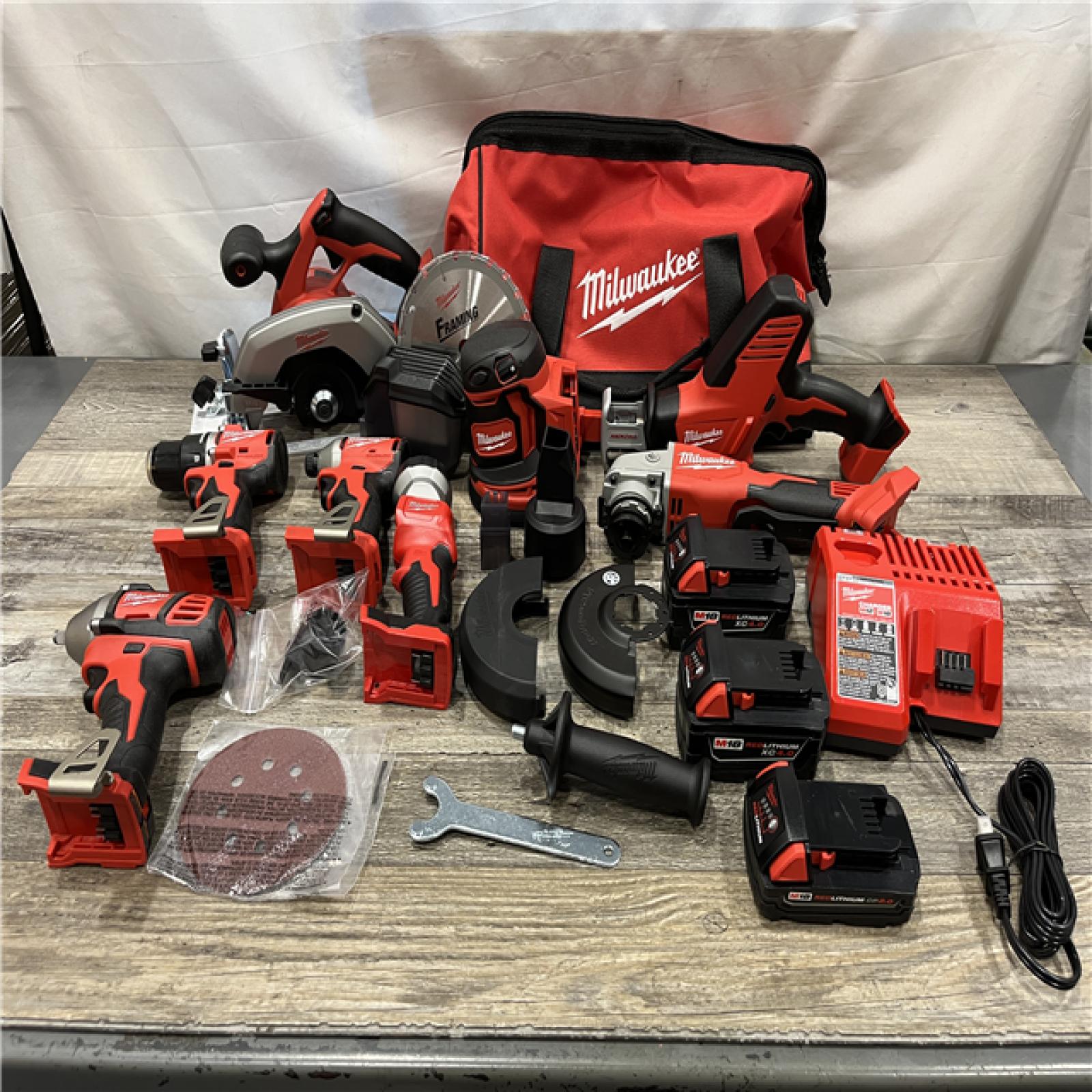 AS-IS Milwaukee 18V Lithium-Ion Cordless (8-Tool) Combo Kit
