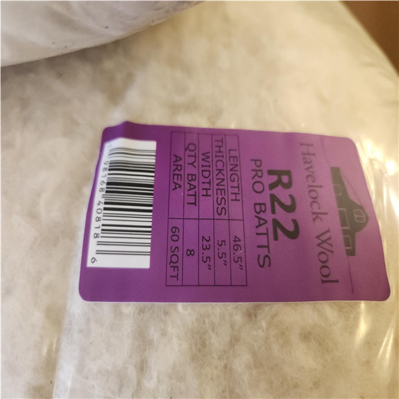 Phoenix NEW Havelock Wool R-22 Unfaced Wool Insulation Batt 23.5 in. x 3.88 ft. (540 sq. ft. ) (9-Bags)