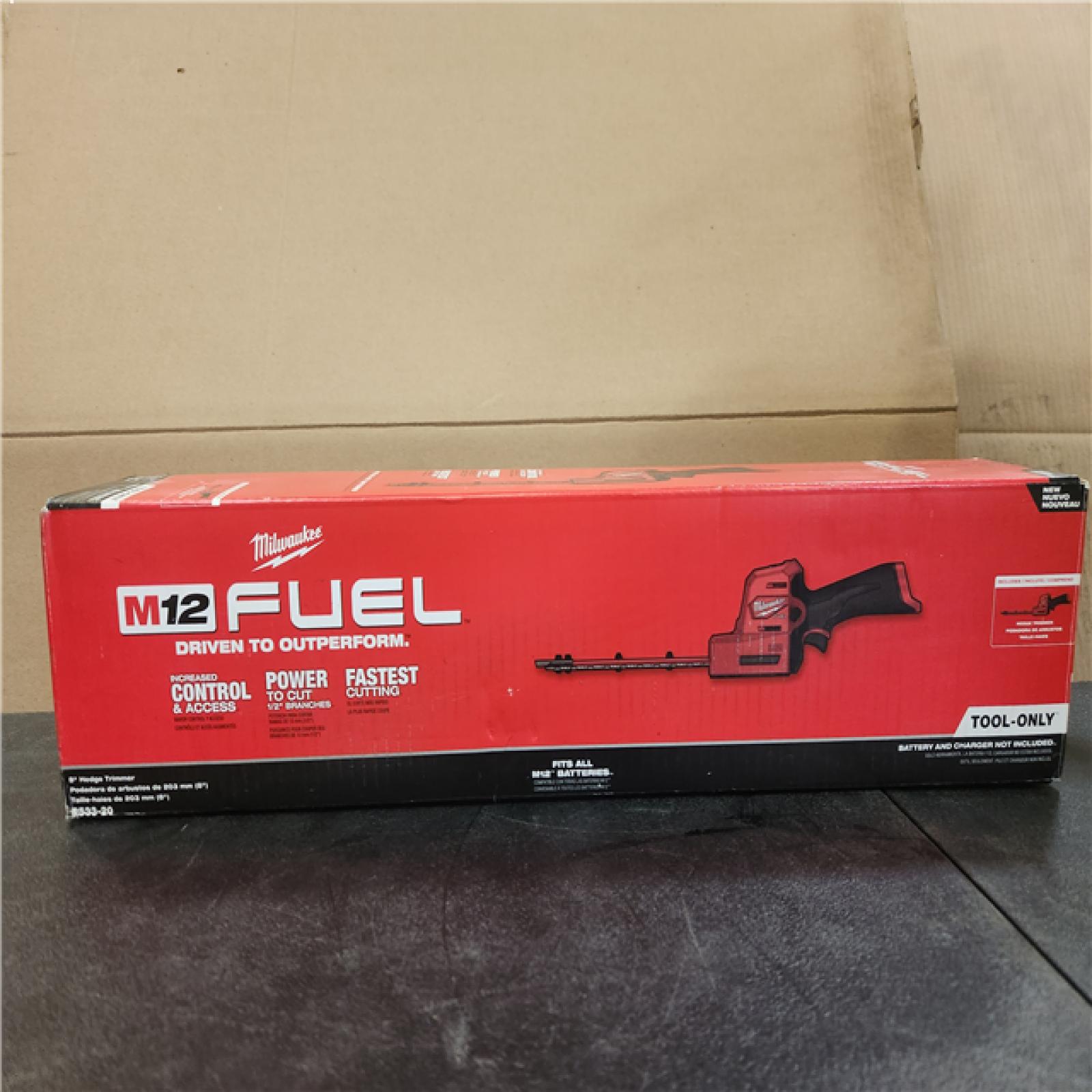 Phoenix Milwaukee M12 FUEL 8 in. 12V Lithium-Ion Brushless Cordless Battery Hedge Trimmer (Tool-Only)