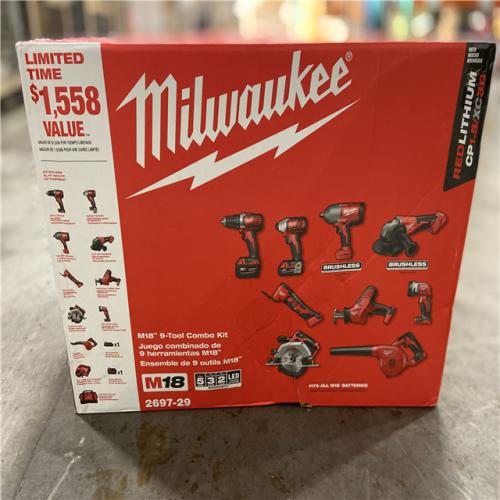 DALLAS LOCATION - M18 18-Volt Lithium-Ion Cordless Combo Kit 9-Tool with 2-Batteries, Charger and Tool Bag20