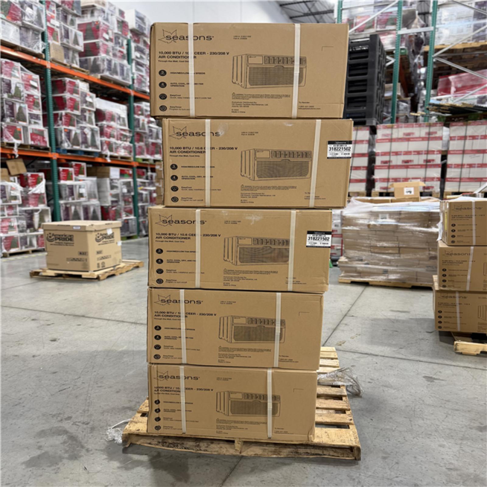 DALLAS LOCATION - SEASONS 10 000 BTU AIR CONDITIONER PALLET-(10 UNITS)