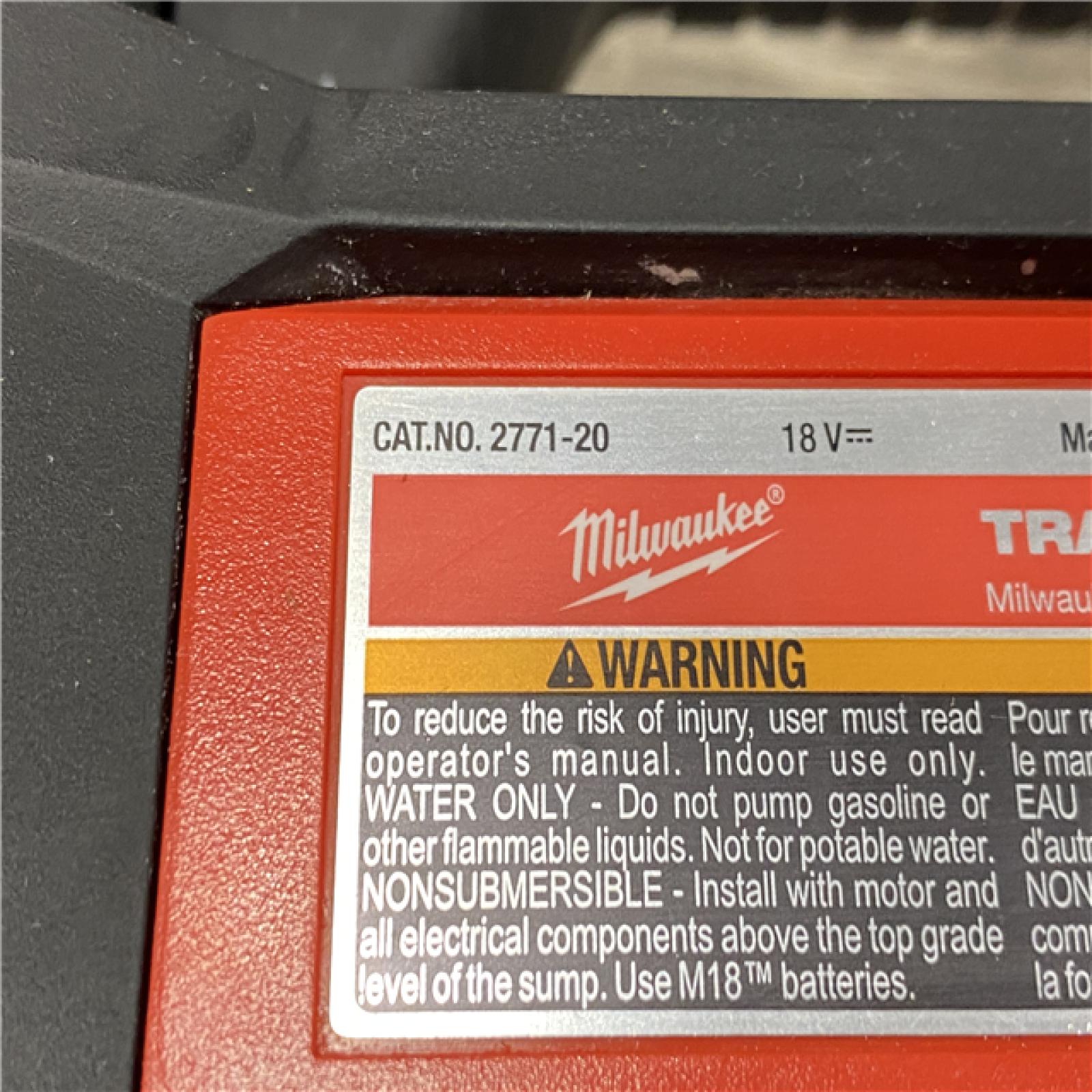 AS-IS Milwaukee 18-Volt 1/4 HP Lithium-Ion Cordless Transfer Pump (Tool Only)