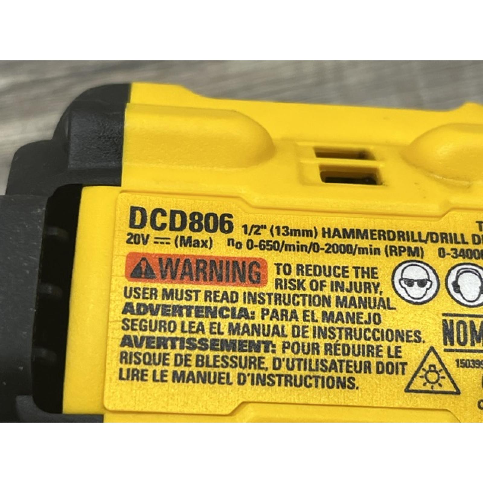 AS-IS DEWALT 20V XR Brushless Cordless 1/2 in. Hammer Drill (Tool-Only)