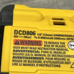 AS-IS DEWALT 20V XR Brushless Cordless 1/2 in. Hammer Drill (Tool-Only)
