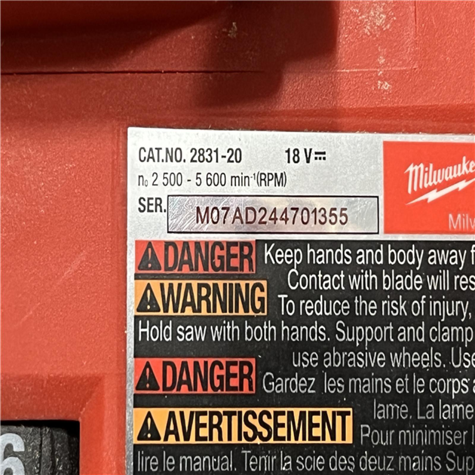 AS-IS Milwaukee FUEL 18V Lithium-Ion Cordless Brushless 6-1/2 in. Plunge Cut Track Saw (Tool-Only)