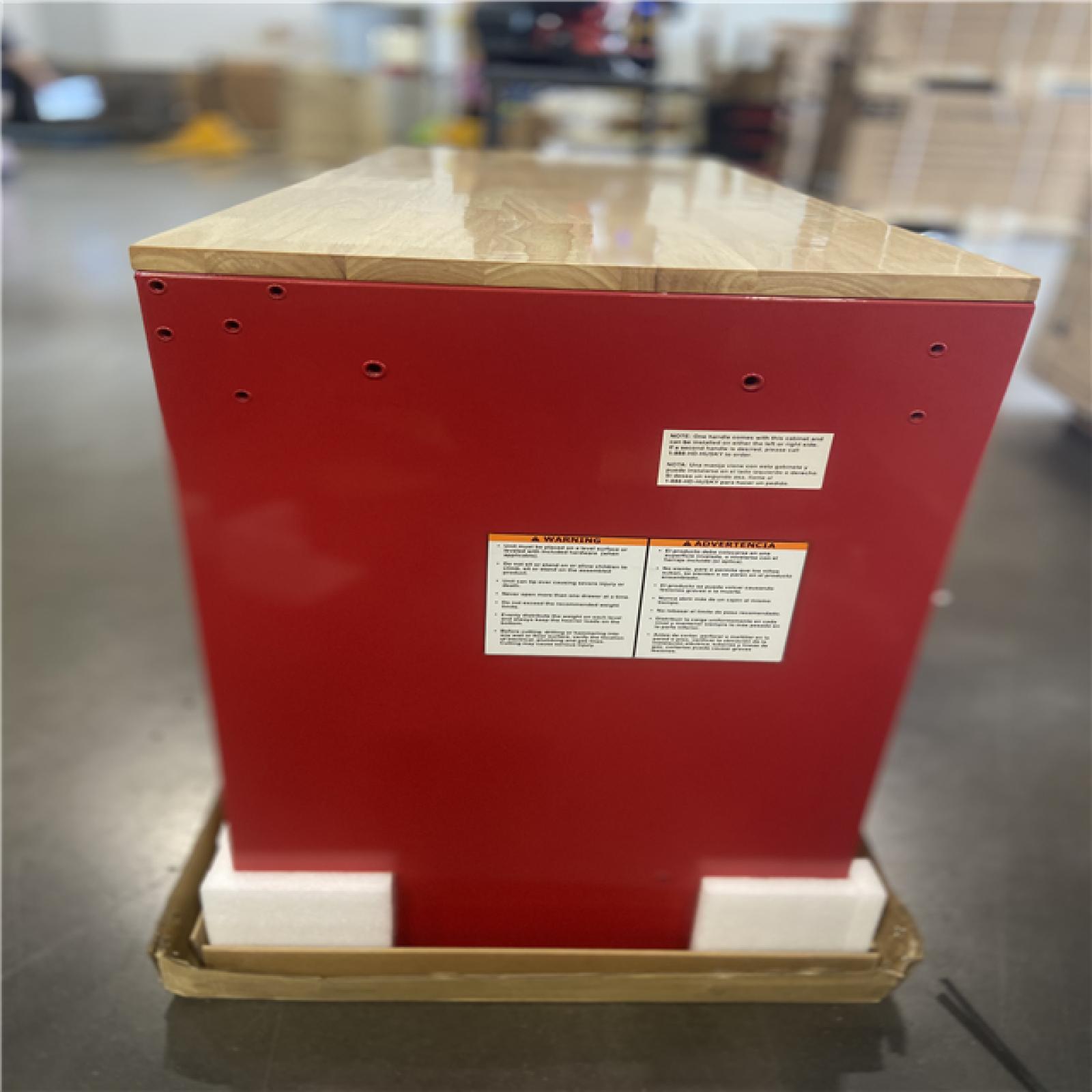 DALLAS LOCATION - Husky Modular Tool Storage 52 in. W x 20 in. D Standard Duty Red Mobile Workbench Cabinet