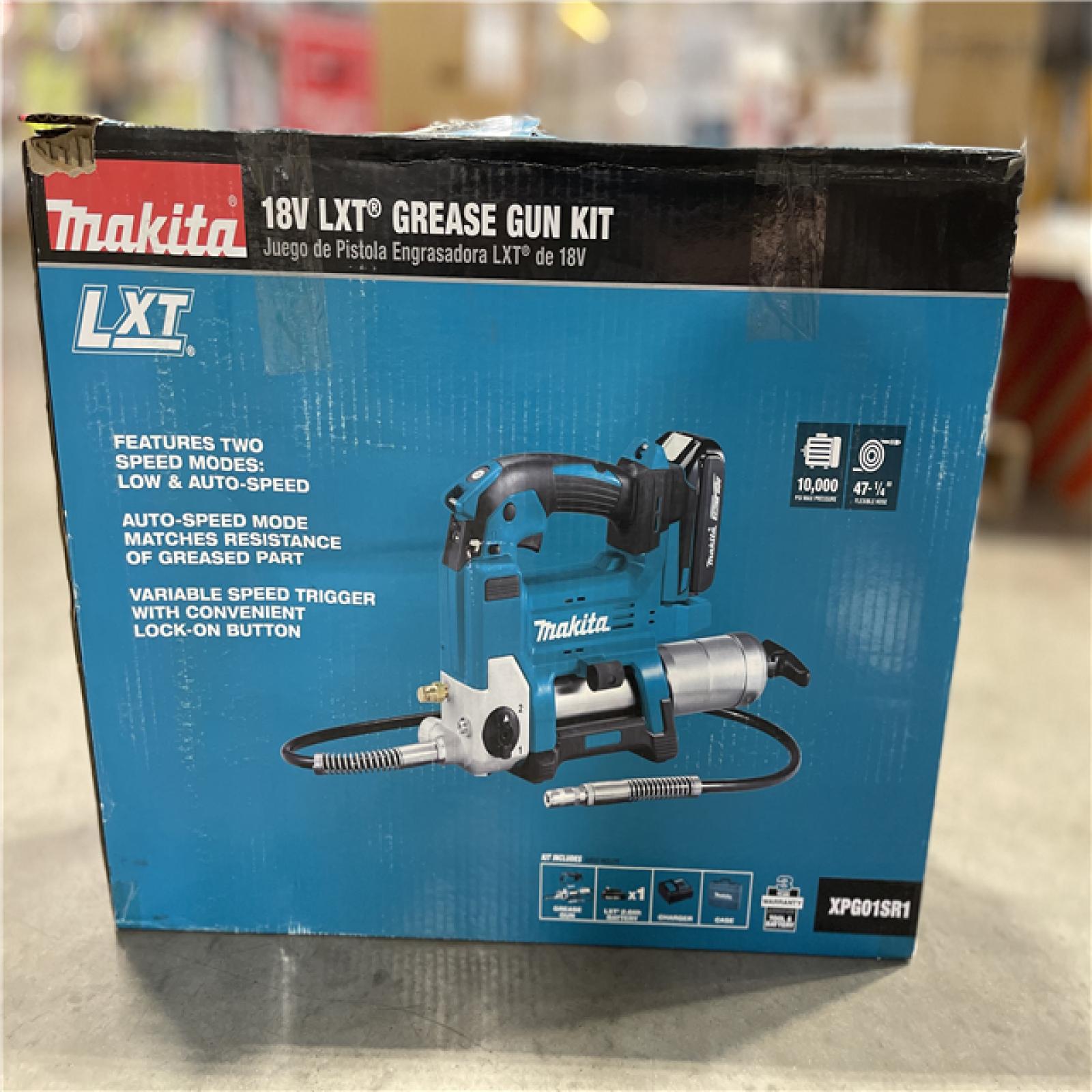 NEW! - MAKITA 18V LXT® Lithium-Ion Cordless Grease Gun Kit  var. spd.  case  with one battery (2.0Ah)
