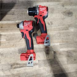 HOUSTON LOCATION - AS-IS Milwaukee M18 18V Lithium-Ion Brushless Cordless Compact Drill/Impact Combo Kit (2-Tool) W/(2) 2.0 Ah Batteries  Charger & Bag