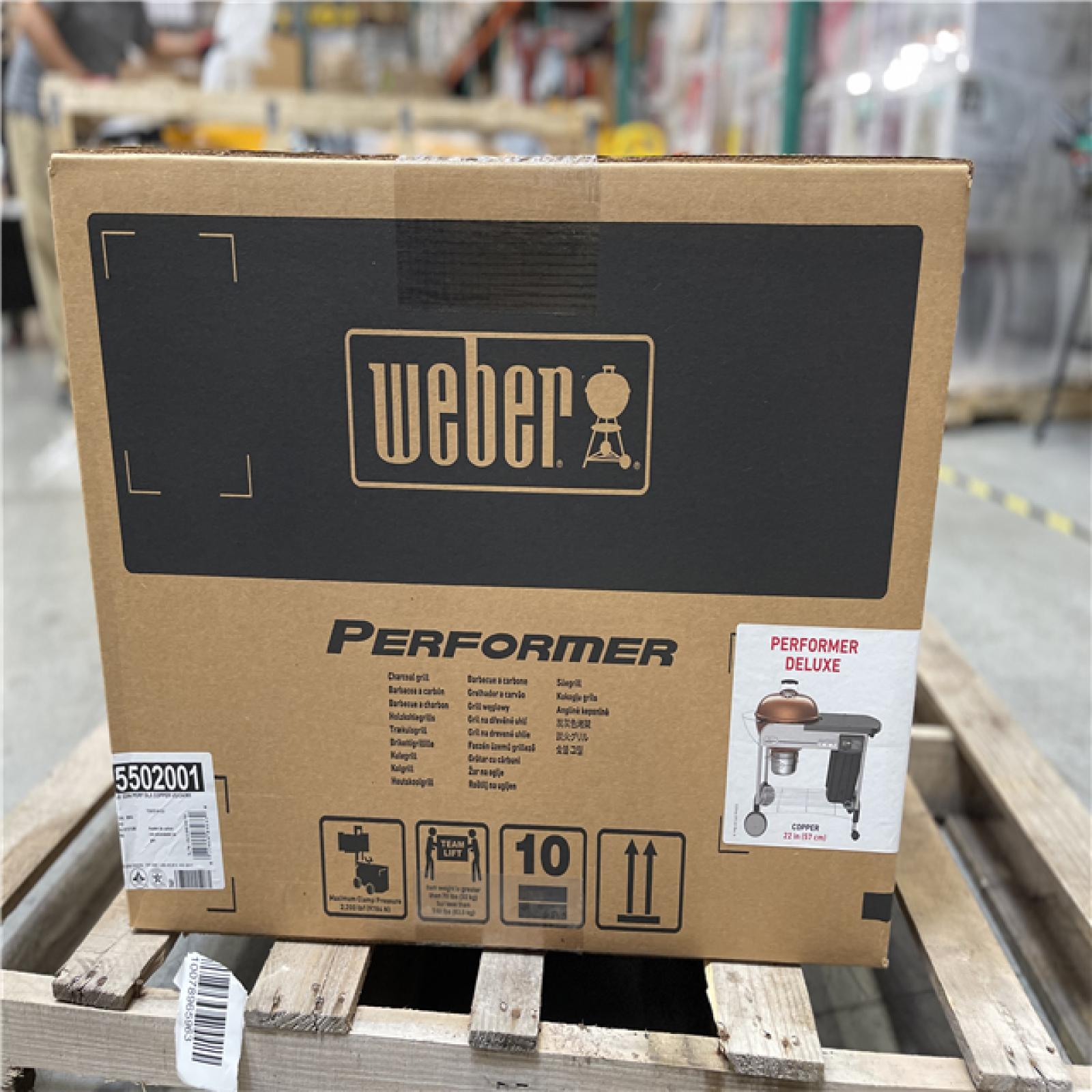 DALLAS LOCATION- NEW! WEBER Performer Deluxe 22 in. Charcoal Grill in Copper