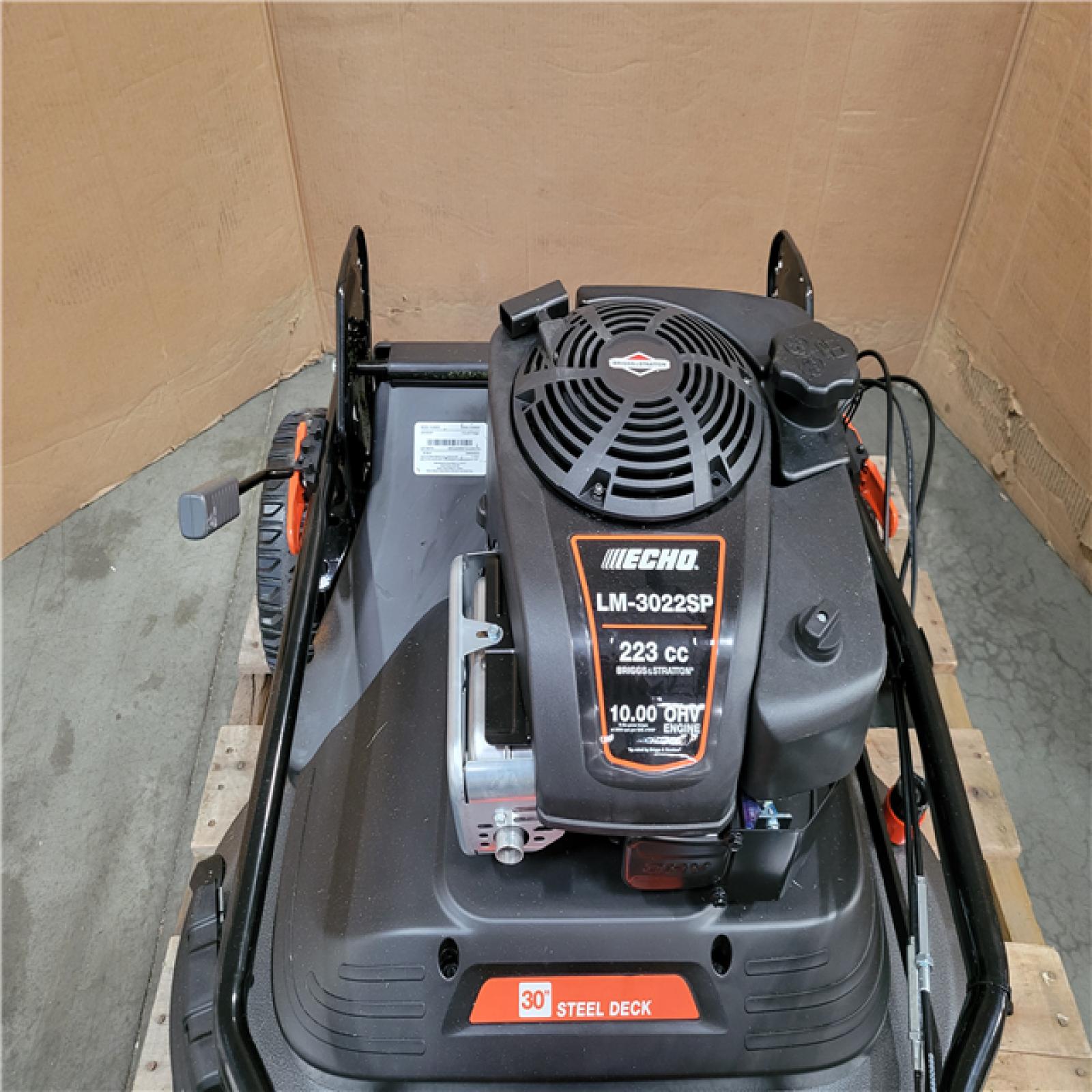 CALIFORNIA AS-IS ECHO 30 IN. 223CC MOTOR 3-IN-1 DUAL TWIN BLADE RWD SELF PROPELLED WIDE AREA LAWN MOWER
