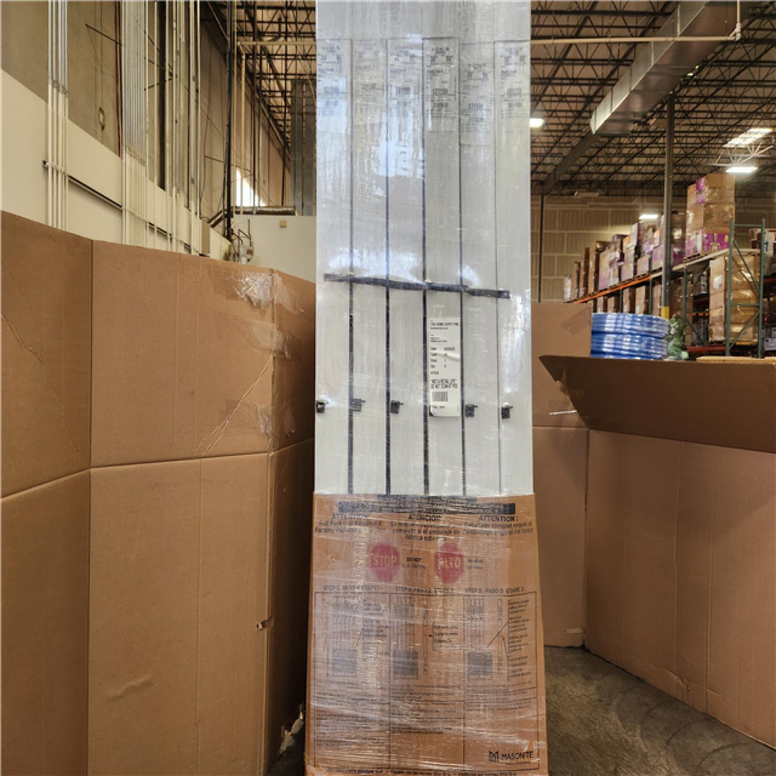 Phoenix NEW Masonite 30 in. x 80 in. 6 Panel Left-Handed Primed Composite Hollow Core Single Prehung Interior Door 4-9/16 in. Flat Jamb Pallet of 6