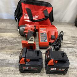 AS-IS Milwaukee FUEL 18V Lithium-Ion Brushless Cordless 1/2 in. Mid-Torque Impact Wrench with Friction Ring Kit