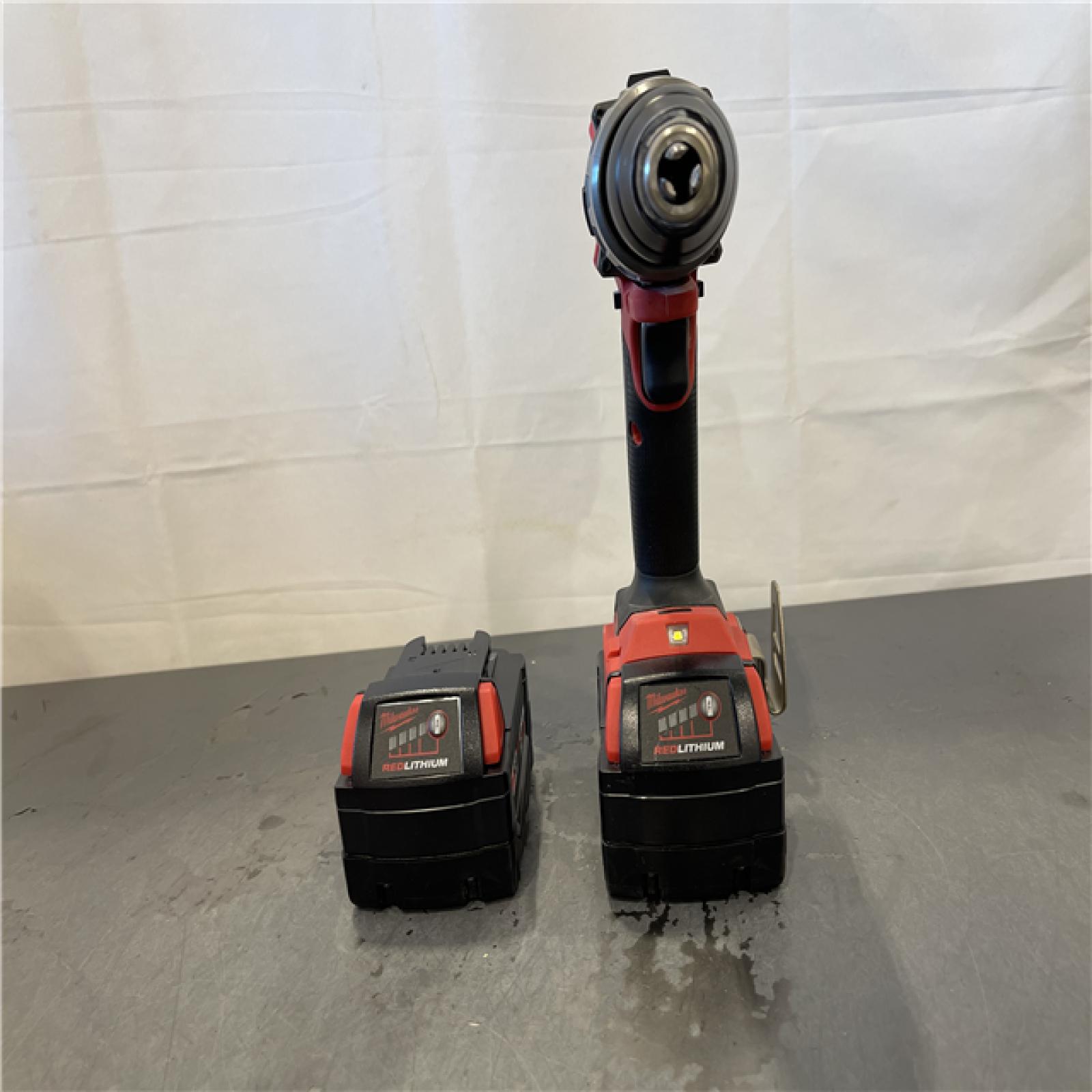 AS-IS - Milwaukee M18 FUEL 18V Lithium-Ion Brushless Cordless 1/2 in. Hammer Drill Driver Kit