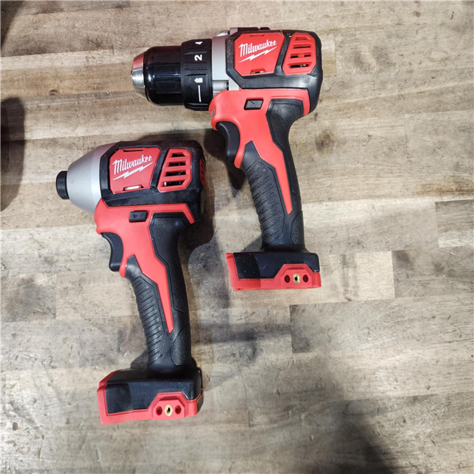 HOUSTON LOCATION - AS-IS Milwaukee 18V Cordless Brushed 2-Tool Drill/Driver and Impact Driver Kit