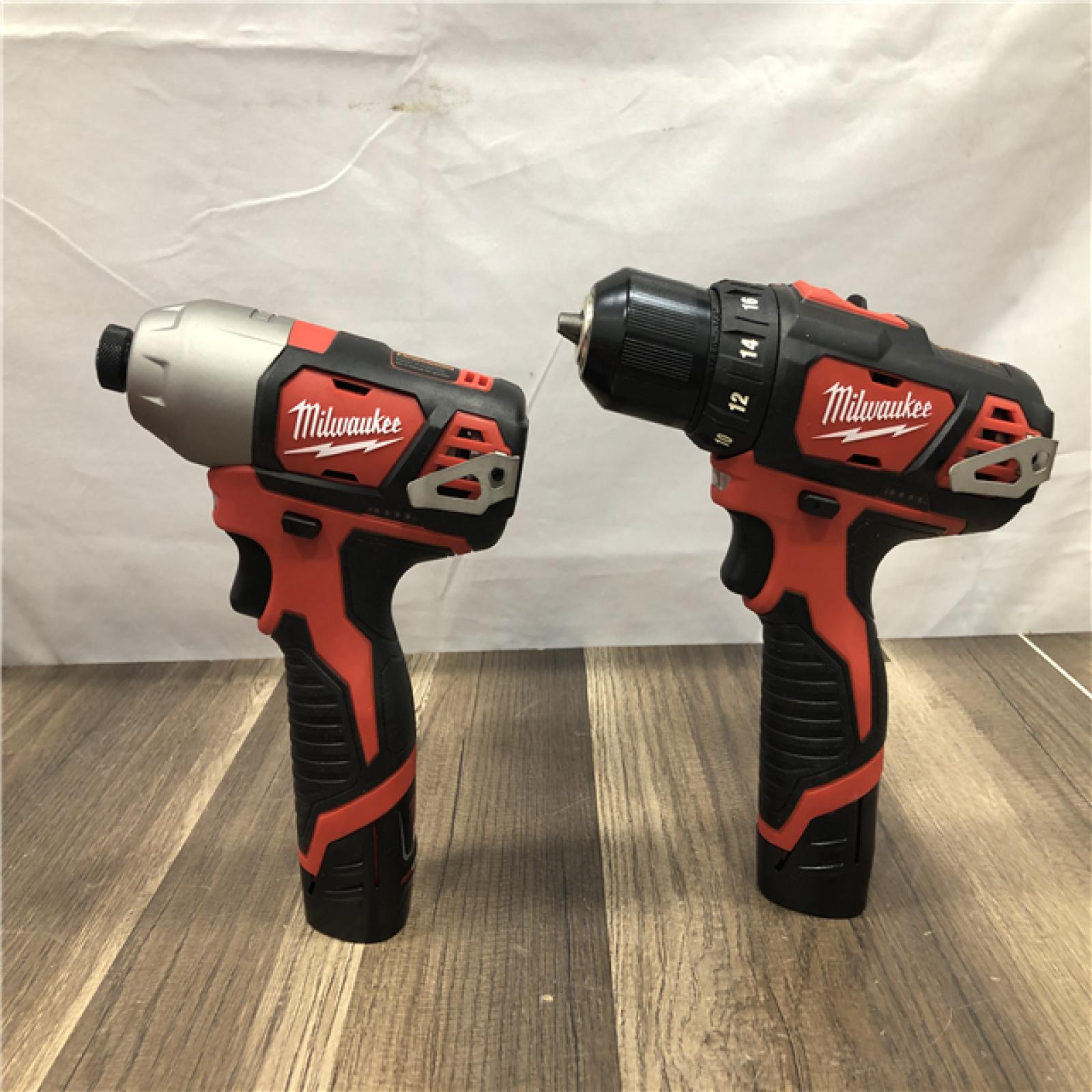 AS-IS Milwaukee 12V Lithium-Ion Cordless Drill Driver/Impact Driver Combo Kit