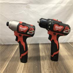 AS-IS Milwaukee 12V Lithium-Ion Cordless Drill Driver/Impact Driver Combo Kit