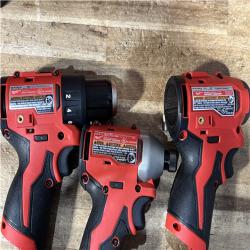 Houston Location AS-IS Milwaukee Drill Driver and Impact Drivers QTY/2 and Batteries with Charger