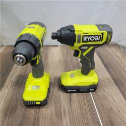 GOOD RYOBI ONE+ 18V Cordless 2-Tool Combo Kit with Drill/Driver, Impact Driver, (2) 1.5 Ah Batteries, and Charger