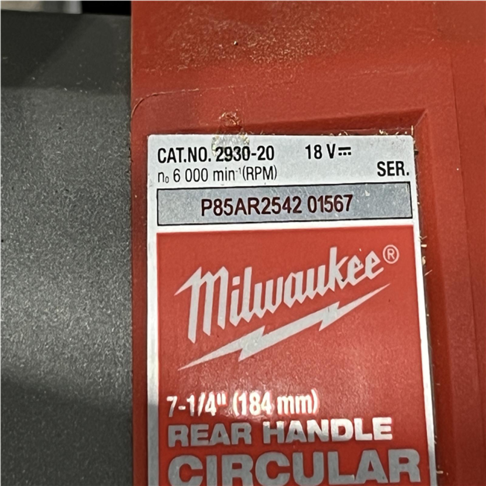 AS-IS Milwaukee FUEL 18V Lithium-Ion Cordless 7-1/4 in. Rear Handle Circular Saw (Tool-Only)