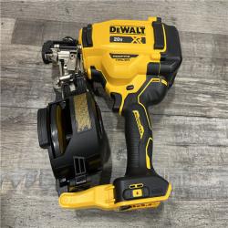 AS-IS DEWALT 20V MAX Lithium-Ion 15-Degree Electric Cordless Roofing Nailer Kit