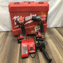 AS-IS Milwaukee FUEL 18V Lithium-Ion Brushless Cordless Hammer Drill and Impact Driver Combo Kit