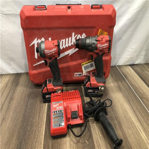 AS-IS Milwaukee FUEL 18V Lithium-Ion Brushless Cordless Hammer Drill and Impact Driver Combo Kit