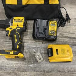 AS-IS DEWALT Atomic 20V Lithium-Ion Cordless Compact 1/2 in. Drill/Driver Kit