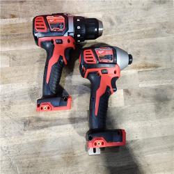 HOUSTON LOCATION - AS-IS Milwaukee 18V Cordless Brushed 2-Tool Drill/Driver and Impact Driver Kit