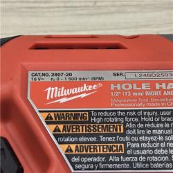 AS-IS Milwaukee M18 18V Fuel Hole Hawg 1/2  Right Angle Drill 2807-20 (Tool-Only)