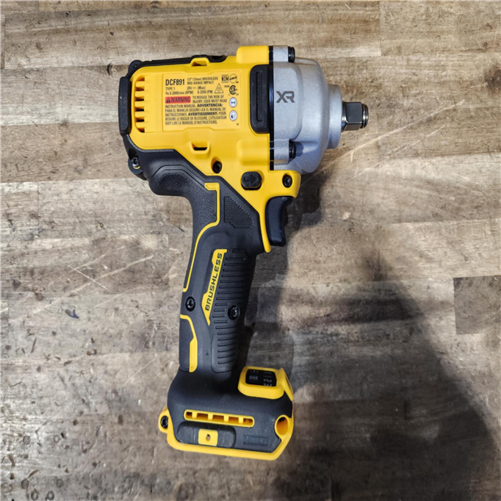 HOUSTON LOCATION - AS-IS (APPEARS LIKE NEW) DeWalt 20V MAX 1/2 in. Cordless Brushless Mid-Range Impact Wrench (Tool-Only)
