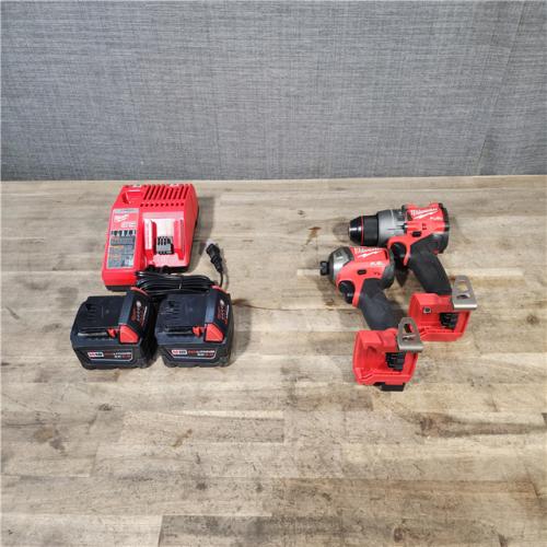 HOUSTON LOCATION - AS-IS MILWAUKEE 2 TOOL COMBO KIT W/ (2) BATTERY & CHARGER