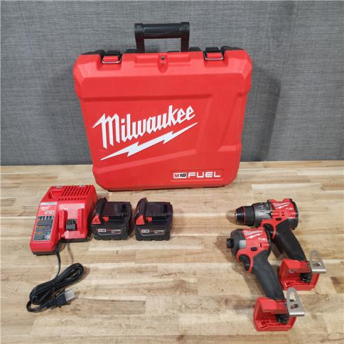 HOUSTON LOCATION - AS-IS Milwaukee FUEL 18V Lithium-Ion Brushless Cordless Hammer Drill and Impact Driver Combo Kit