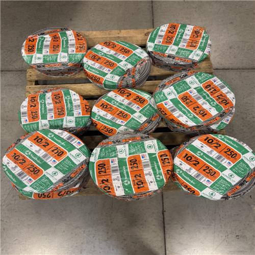DALLAS LOCATION - Southwire 250 ft. 10/2 Gray Solid CU UF-B W/G Wire PALLET-(13 UNITS)
