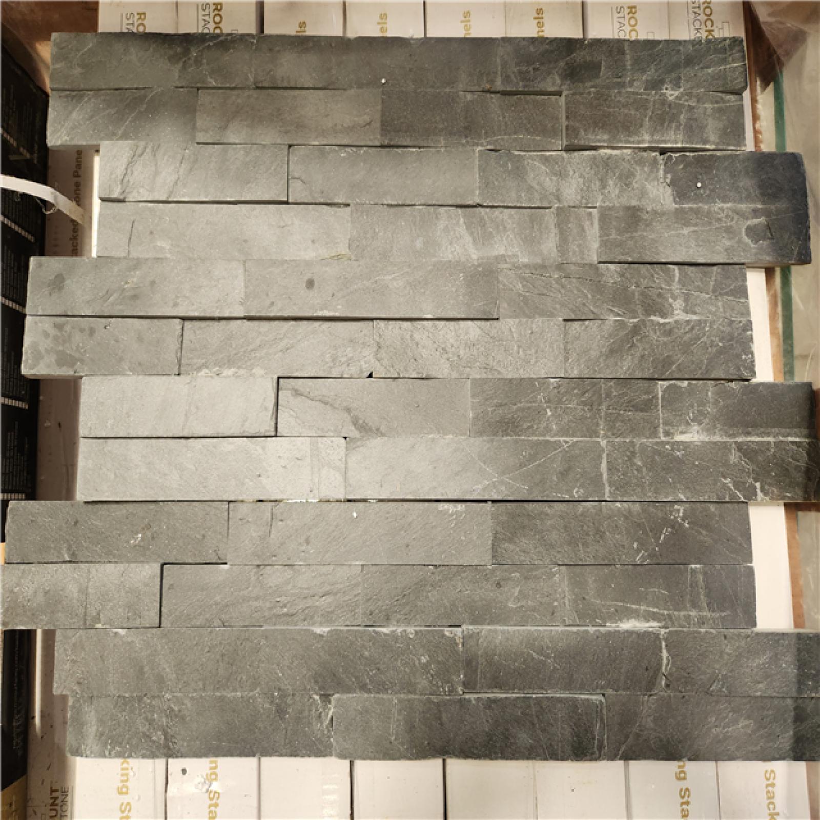 Phoenix Location AS-IS MSI Premium Black Slate Panel 6 in. x 24 in. Splitface Marble Wall Tile (120 sq. ft./20 Case)
