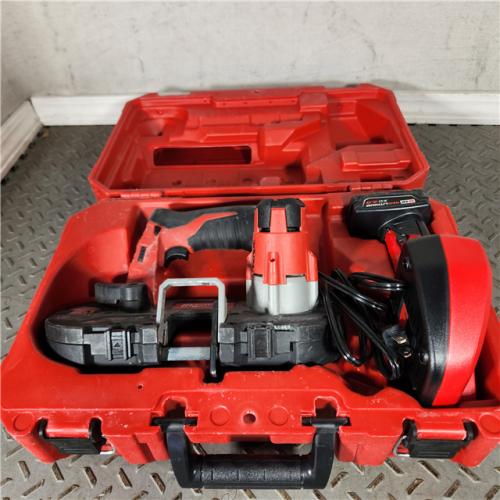 Houston location AS-IS Milwaukee 2429-21XC M12 Cordless Sub-Compact Bandsaw Kit Appears in used condition