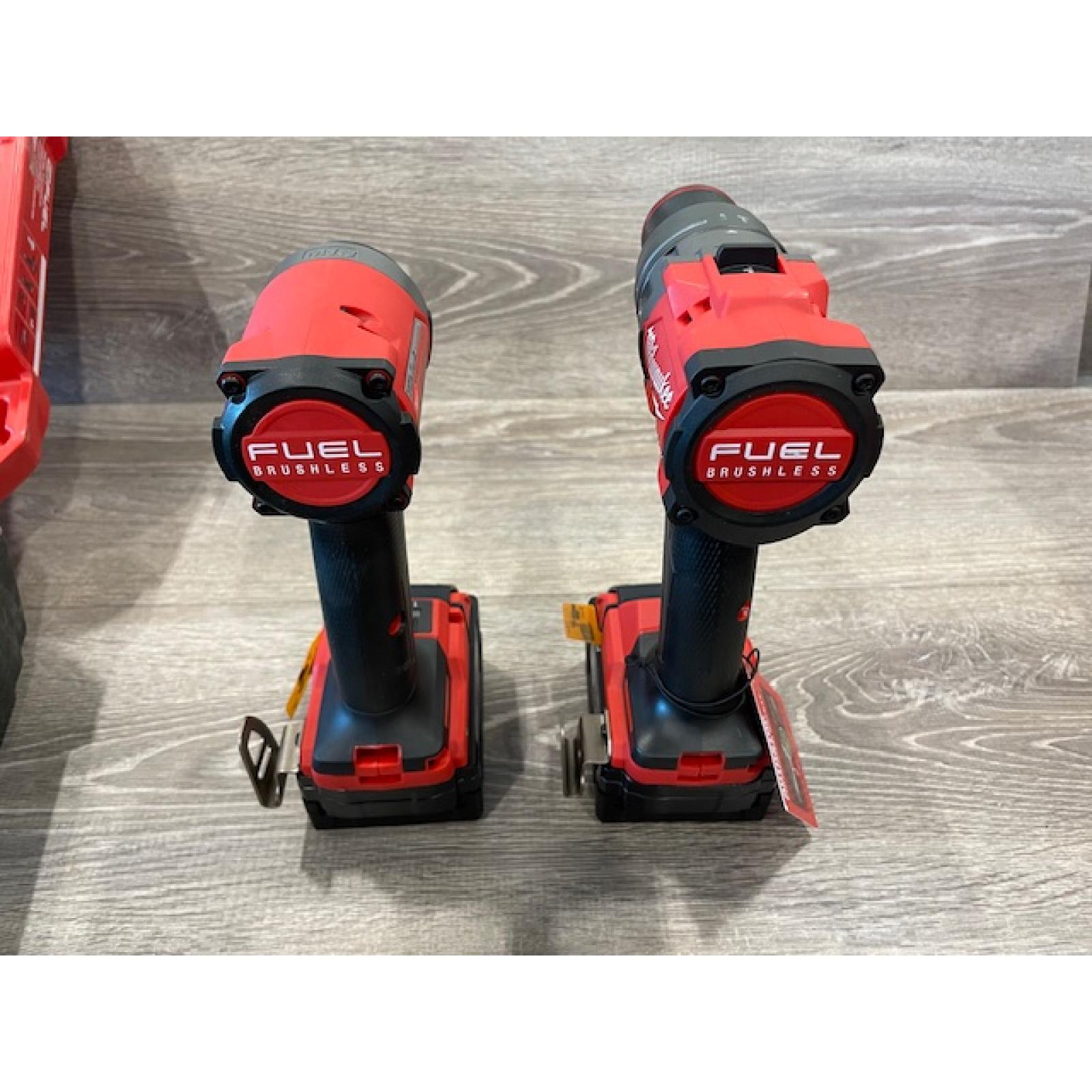 AS-IS Milwaukee FUEL 18V Lithium-Ion Brushless Cordless Hammer Drill and Impact Driver Combo Kit