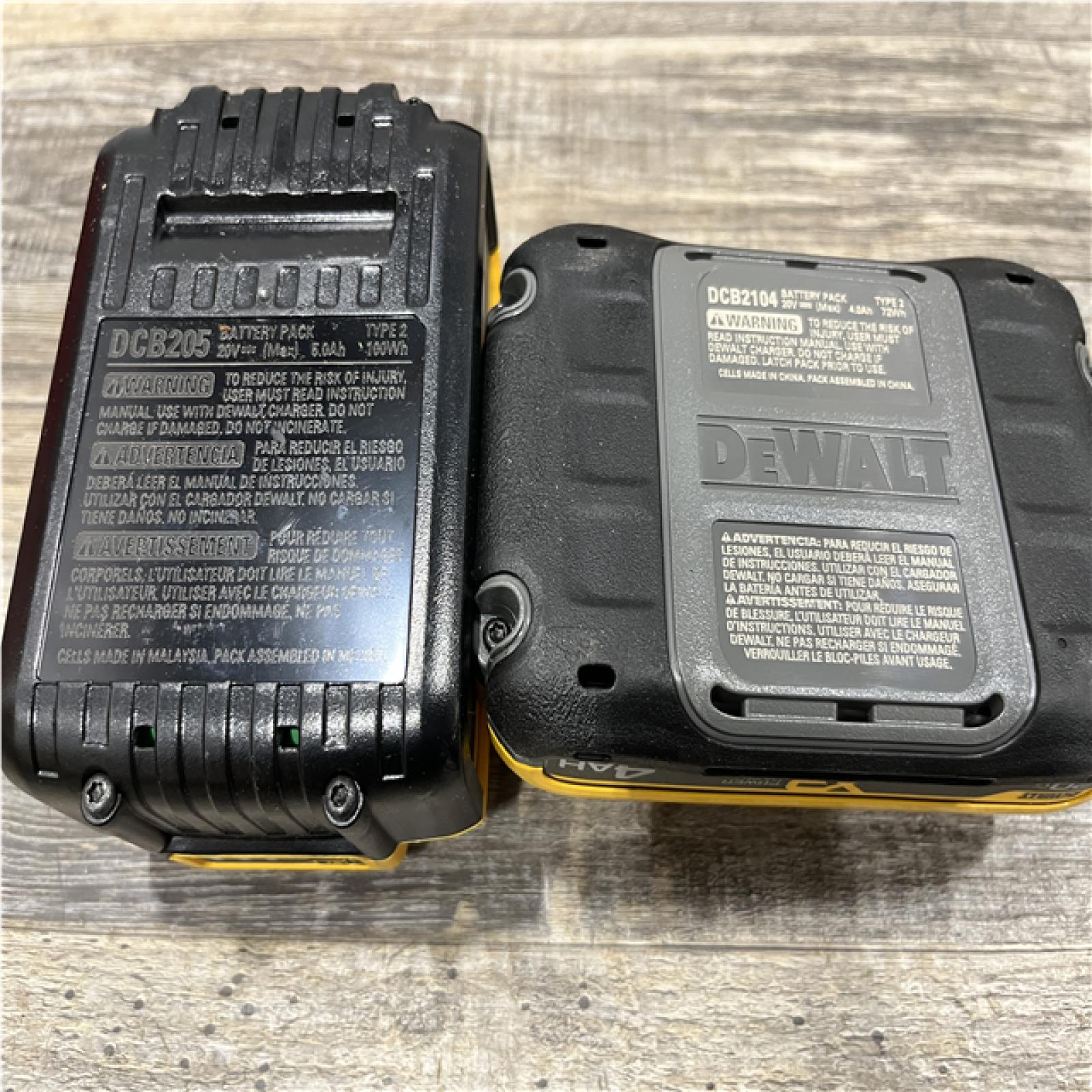 AS-IS DEWALT 20V MAX Lithium-Ion Starter Kit with 4.0 Ah and 5.0 Ah Batteries and Charger
