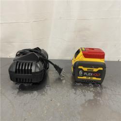 AS-IS- DEWALT FLEXVOLT 20V/60V MAX Lithium-Ion 6.0Ah Battery Pack with 6 Amp Output Charger