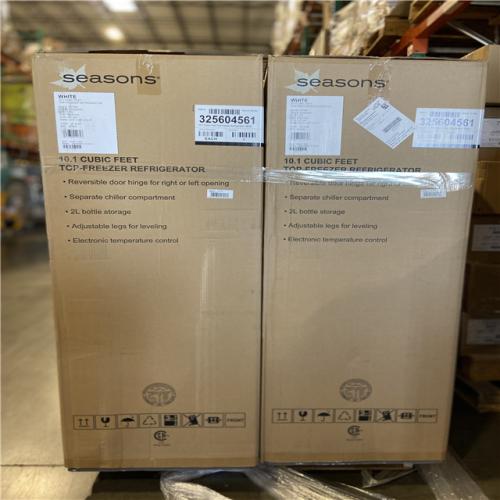 DALLAS LOCATION - Seasons® 10 Cu. Ft. Refrigerator, White PALLET - ( 4 UNITS)