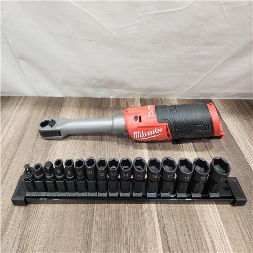 AS-IS- Milwaukee M12 FUEL INSIDER Extended Reach Box Ratchet (Tool-Only)