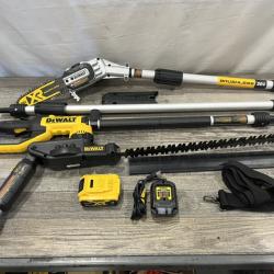 AS-IS DEWALT 20V MAX Cordless Lithium-Ion Pole Saw and Pole Hedge Trimmer Combo Kit