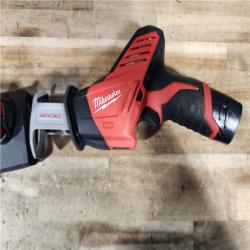HOUSTON LOCATION - AS - IS Milwaukee M12 12-Volt Lithium-Ion HACKZALL Cordless Reciprocating Saw W/ (2) Batteries  Charger and Bag