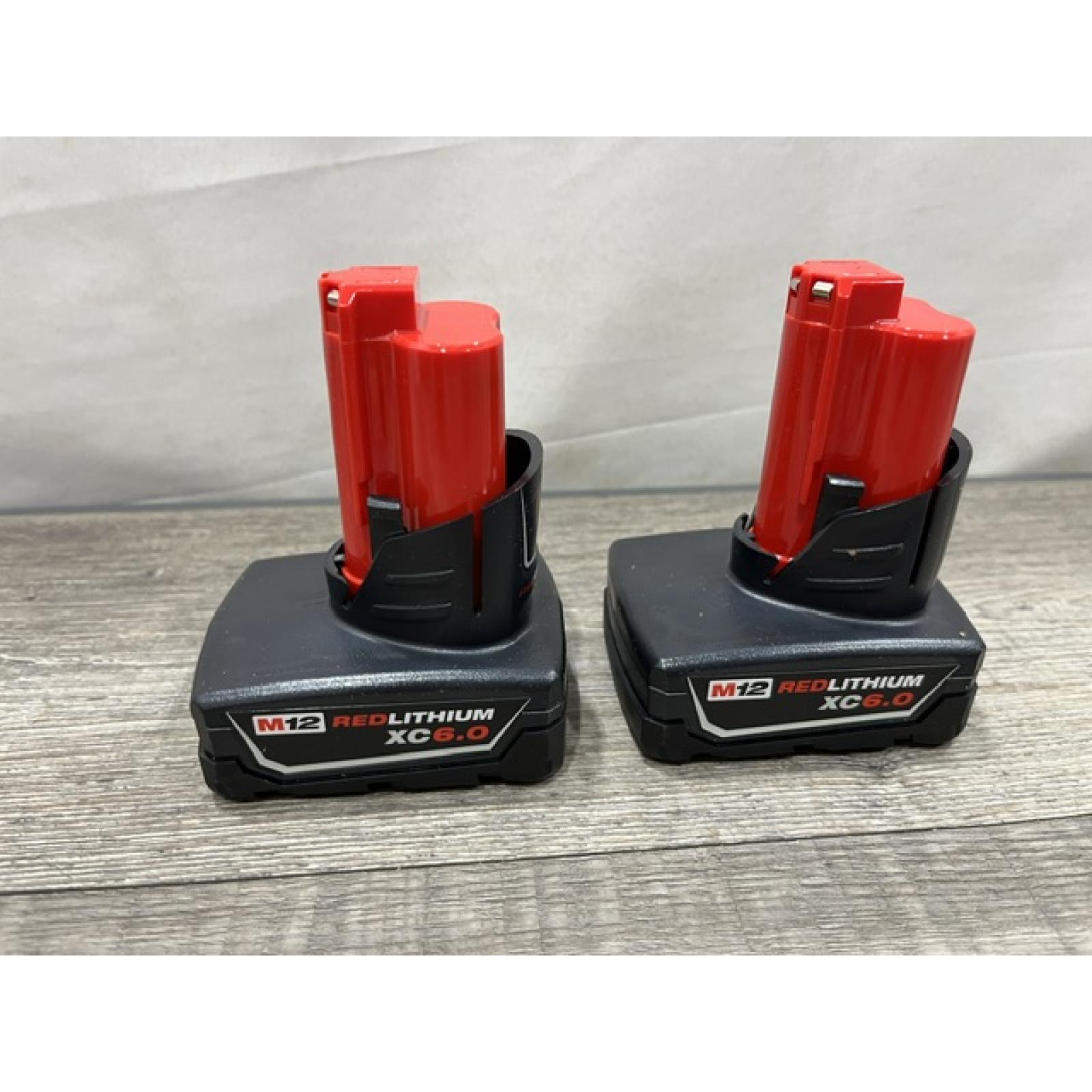 AS-IS Milwaukee 12V Lithium-Ion XC Extended Capacity Battery Pack 6.0Ah (2-Pack)