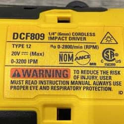 AS-IS DEWALT Atomic 20V Max Lithium-Ion Brushless Cordless Compact 1/4 in. Impact Driver Kit